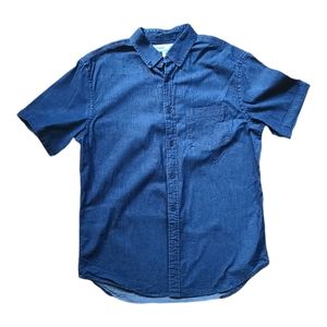 Old Navy, Short Sleeve Button Up, Navy Blue